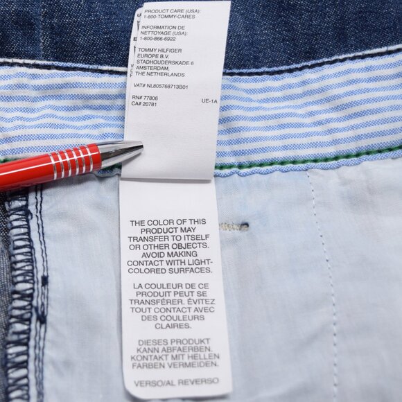 Tommy Hilfiger Denim Skirt Women 12 Blue Preppy Twee Cotton Nautical Retro Casua - Picture 10 of 12